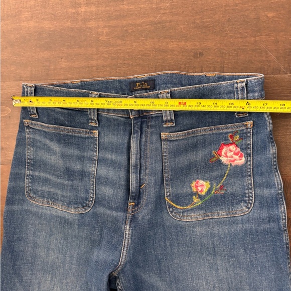 Ralph Lauren Blue Jeans with Floral Embroidery - Picture 9 of 11